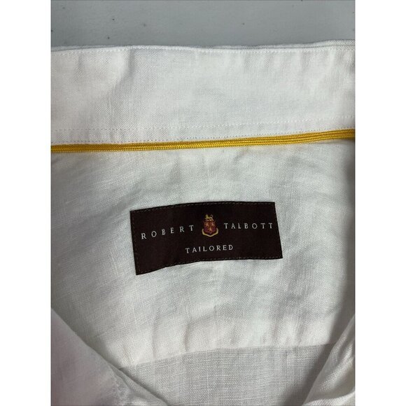 Robert Talbott Mens‎ Ivory Linen Vacay Resort Luxury Natural fibers size XL - Picture 5 of 11